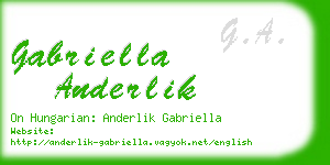 gabriella anderlik business card